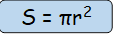 S = πr2